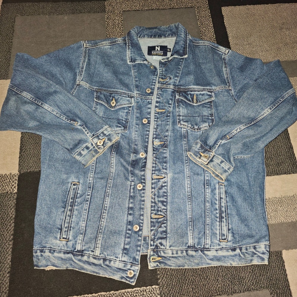 Vintage Denim Jacket Mens XXL Blue Good